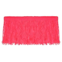 Uxcell 5 Yards 4 Inch Chainette Fringe Trim Tassel Sewing Trim for Clothes, Fluorescent Pink