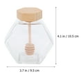 thumbnail image 2 of MOKKHNB Clear Glass With Dipper Shape Sealing Pot For Home Kitchen Use For Dispensing And Drizzling Honey, 2 of 6
