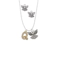 thumbnail image 2 of Delight Jewelry Goldtone Crystal Initial - Q - Silver tone Guardian Angel Charm Necklace and Stud Earrings, 2 of 4