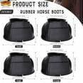 thumbnail image 3 of Hilason Western Horse PVC Ribbed Double Hook & Loop Leg Bell Boots Black, 3 of 8