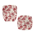 thumbnail image 4 of SCRAWLGOD Palm Tree Red Beige 2 Pieces Breathable Office Chair Slipcover Soft Easy to Install Gaming Chair Slipcovers Non-Slip Split Dustproof Boss Chair Covers, 4 of 7