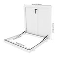 thumbnail image 5 of 32" White Aluminum Roof Hatch - Square Access Door with Hydraulic Rod, 27.5" Opening, 5 of 15