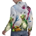 thumbnail image 4 of Lsque Pikmin Pattern Casual Men's Hoodie,Hooded Sweatshirt with Kangaroo Pocket,Pullover Hoodie-4X-Large, 4 of 8