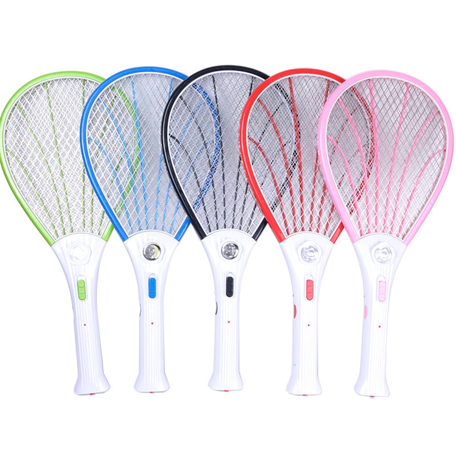 Electric Mosquito Swatter, 2-in-1 Rechargeable with LED Light, 1 Pack Pink Triple-Layer Mesh Shock-Proof Mosquito Killer, For Indoor Outdoor Patio Bedroom Mosquito and Fly Zapping