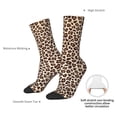 thumbnail image 4 of Vsdgher Leopard Print-2 Crew Socks for Men & Women, Breathable Casual Athletic Ankle Socks, 4 of 6