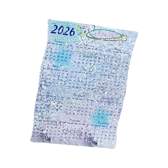 MOMOJIA 2026 Desktop Full Year to View Calendar Small Acrylic Calendar For Home Office