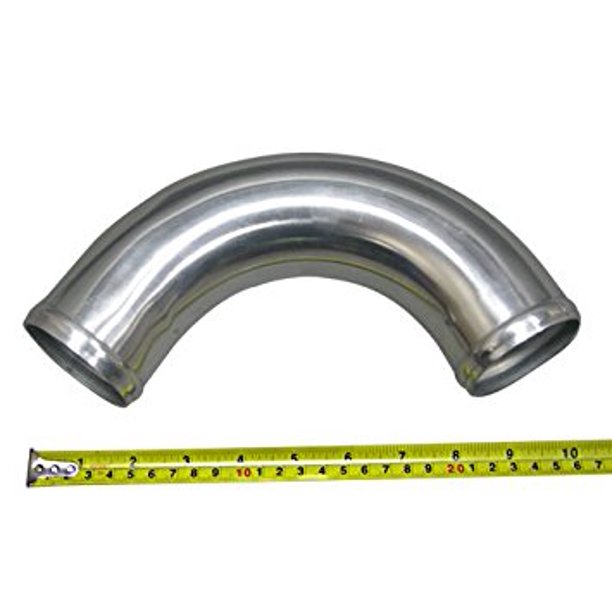 2.5 Inch OD 120 Degree Aluminum Pipe 10 Inch Length
