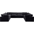 thumbnail image 5 of Meridian Furniture Comfy Black Velvet 8-Pc. Modular Sectional, 5 of 9