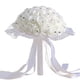 thumbnail image 2 of ¡Liquidación! Ramo de novia de rosas de encaje de cristal para dama de honor, flores artificiales de seda para novia, soporte, 2 of 2