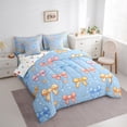 thumbnail image 3 of Castle Fairy Cartoon Bow Twin Bedding Sets,Kawaii Love Heart Print Bedding Comforter Set, 3 of 8