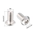thumbnail image 2 of Unique Bargains 20 Pcs M6 x 12mm Thread Stainless Steel Hex Socket Button Head Screws Bolts 15mm, 2 of 3