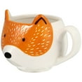 thumbnail image 1 of Ceramic Coffee Cup Cartoon Fox Shaped Cup Animal Pattern Home Kitchen Office Juice Milk Cup, 1 of 9