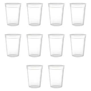 Comfy Package Clear Plastic Cups 12 Oz Disposable Coffee Cups with Lids ...