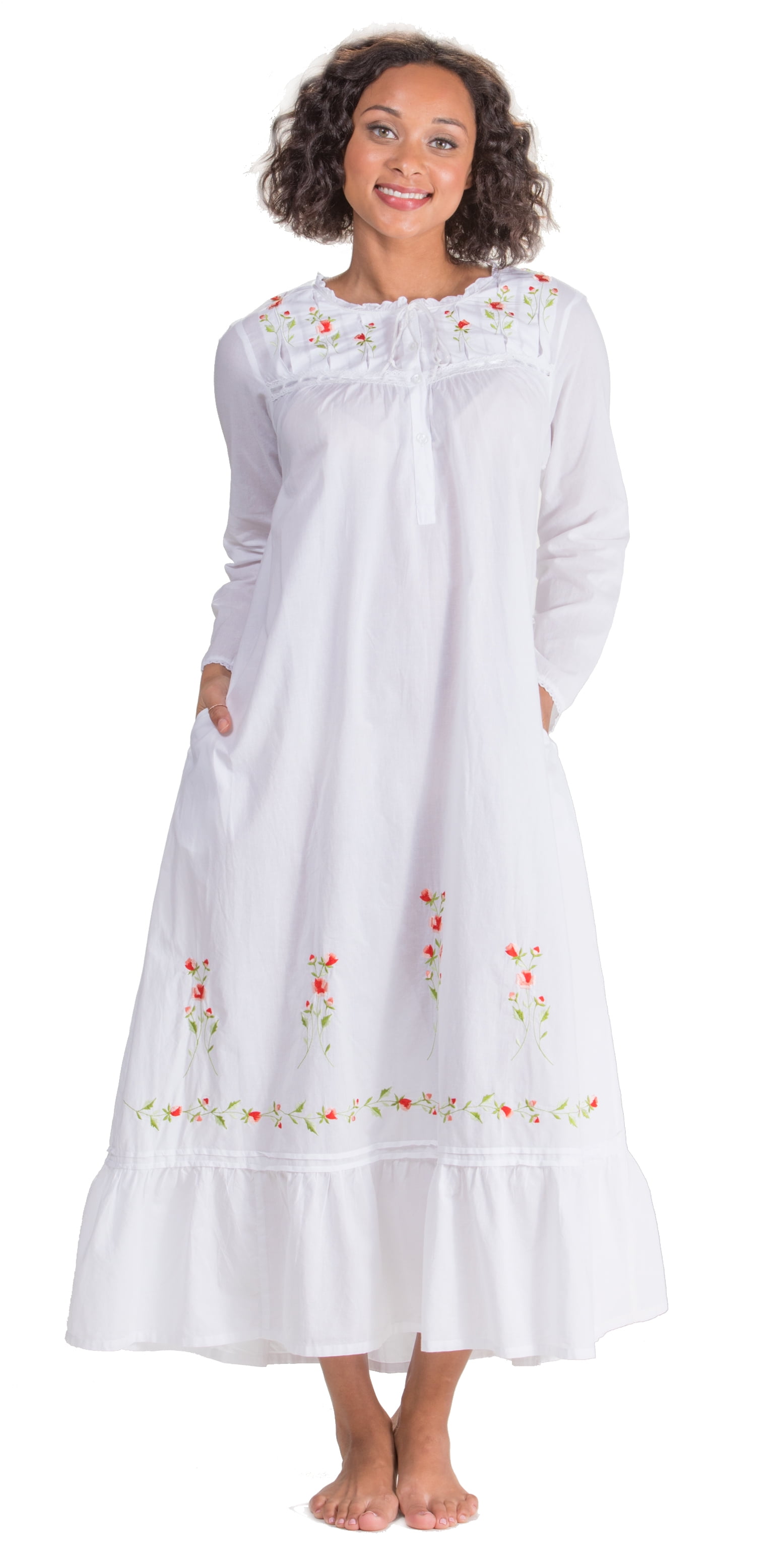 Plus La Cera Long Sleeve White Cotton 