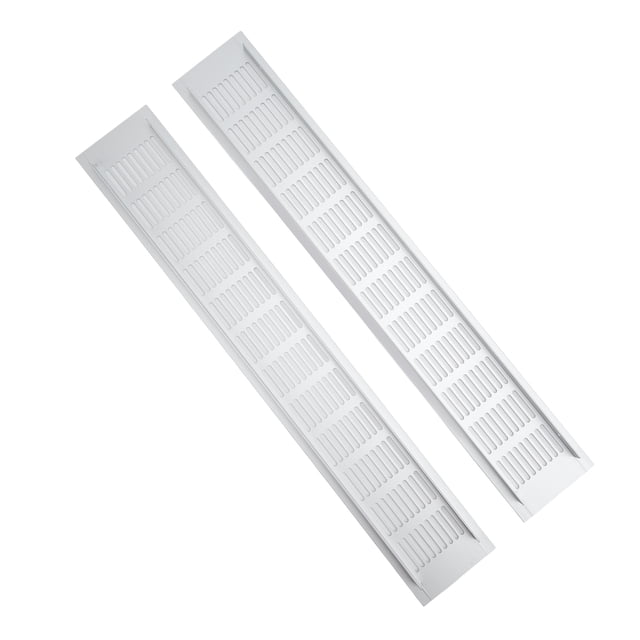 Grille d'Aération à Conduit pour VR, 2 Pcs Grille de Ventilation d'Aération Plaque d'Aération Rectangulaire en Alliage d'Aluminium pour Armoire Armoire à Chaussures Garde-Robe