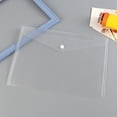 thumbnail image 4 of D-GROEE 5Pcs Clear Document Folders Transparent Filing Envelopes Waterproof Plastic Envelopes File Holder Filing Document Envelope with Snap Button Closure for A4 Letter Paper Size, 4 of 8