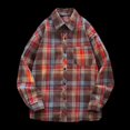 thumbnail image 2 of Alkepwun Flannel Shirt for Men Cotton Long Sleeve Plaid Shirt Loose Fit Casual Button Down Shirts with Chest Pocket, 2 of 4