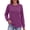 Purple, variant on MOSHU Crewneck Sweatshirts for Women Decorative Buttons Long Sleeve Shirts Fashion Pullover Womens Sweatshirts Fall Tops