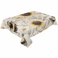 thumbnail image 2 of Sunflowers Bees Tablecloth Rectangle Table Cloth 60x84 , Waterproof Tablecloth Outdoor Table Cloth, Summer Vintage Flowers Leaf Plant Washable Table Cover for Kitchen Dining Party, 2 of 8