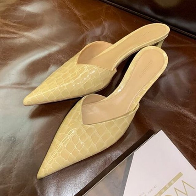 Sandalias elegantes para mujer, zapatos de tacón alto informales a la moda para mujer 2020, zapatos de tacón bajo a la moda para mujer, zapatos puntiagudos para mujer, sandalias para mujer 39 Gao Jinjia LED
