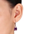 thumbnail image 3 of Everly Women's Amethyst Rose Gold Plated Earrings, 3 of 5
