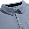 thumbnail image 7 of GrmtClth Polo Shirts for Men Short Sleeve 4 Button Golf Shirts Casual Classic Collar Tee Shirts Summer Fashion Soft Basic Tee with Pocket Light Blue XL, 7 of 7