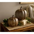 thumbnail image 4 of Set of 2 Illuminated Starry Night Glass Pumpkins LED Battery Operated Lighted Pumpkins for Fall, 4 of 9