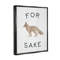 thumbnail image 3 of Stupell Industries For Fox Sake Humorous Rustic Woodland Wildlife Graphic Art Jet Black Floating Framed Canvas Print Wall Art, Design by Daphne Polselli, 3 of 5