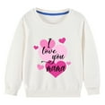 thumbnail image 2 of Herrnalise Toddler Girls Valentine's Day Sweatshirts Crewneck Hoodies Long Sleeve Collage T Shirts Kids Pullover Tops 2-10 Years, 2 of 5