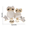 thumbnail image 1 of PVCS Diamond Opal Owl Brooch Animal Alloy Rhinestone Jewelry, 1 of 2
