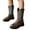 Brown, variant on Platform Cowboy Boots for Women Men Winter Fall Vintage Country Embroidered Square Toe Chunky Wide Calf Cowgirl Riding Boots