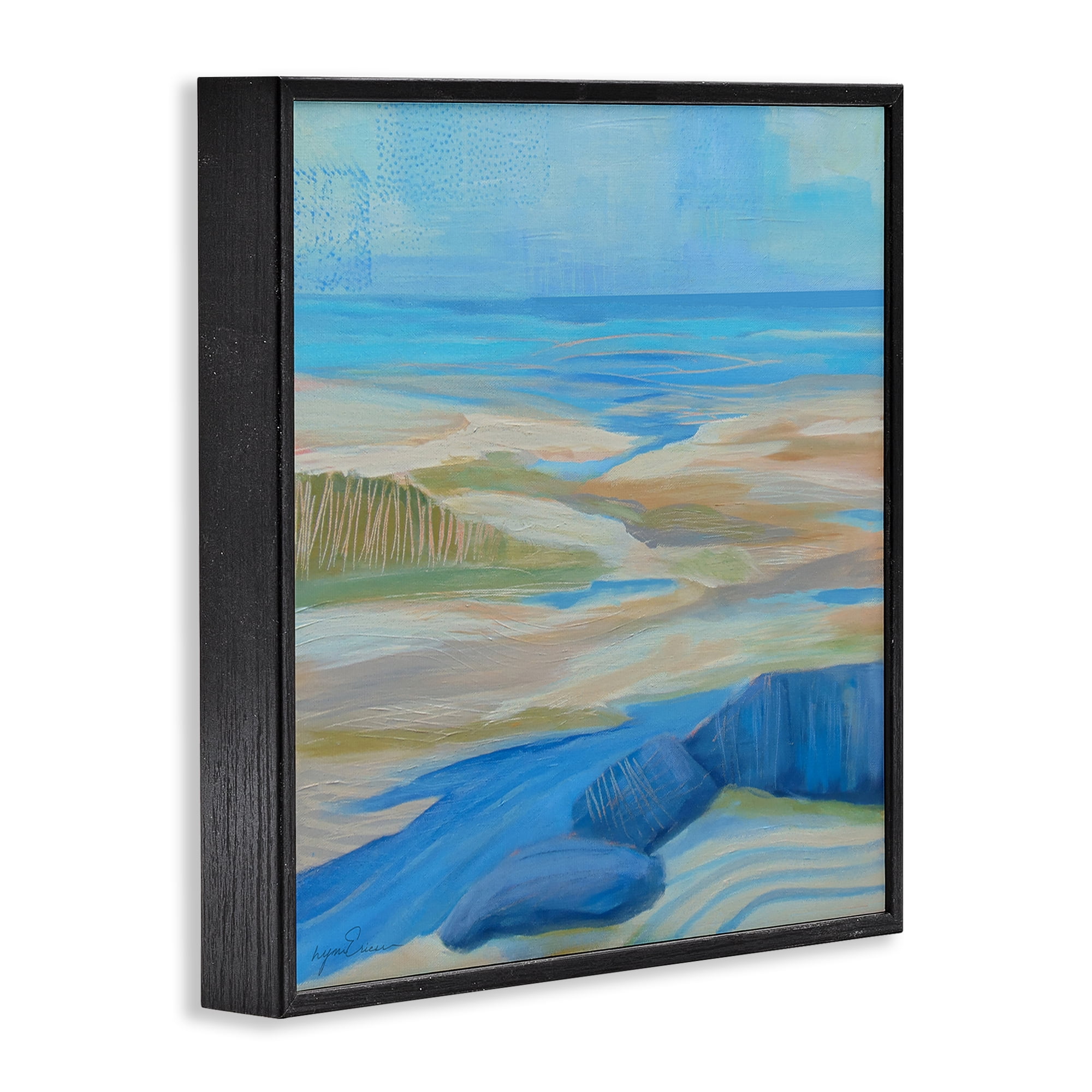 Stupell Industries Low Tide Azure Dunes Black Framed Giclee Art, design by Lynn Ericson Fine Art