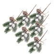 thumbnail image 4 of GOOHOCHY 20 piezas de adornos navideños de pino verde con bayas simuladas, 4 of 7