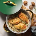 thumbnail image 2 of Tramontina Fiora 4.25-Quart Aluminum Ceramic Nonstick Multipurpose Pan with Lid, Induction-Ready, ILAG Swiss Coating, Oven & Dishwasher Safe - Green, 2 of 13
