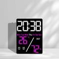 thumbnail image 4 of Inerposs LED Digital Clock, Multifunctional Alarm Clock, Display Date, Week, Temperature, Humidity, Adjustable Brightness, Two Alarm Settings for Home and Office, 4 of 6