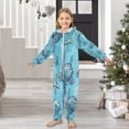 thumbnail image 6 of Soft Big Kids Onesie Pajamas Cozy Loose-Fit Jumpsuits for kids with Pockets for Christmas Lounge & Play Sea Turtles and Starfish Pattern, 6 of 8