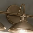 thumbnail image 3 of 45945CPZ Kichler Lighting Clyde - 3 Light Bath Vanity Approved for Damp Locations - with Vintage Industrial inspirations - 7.25 inches tall by 26.25, 3 of 11