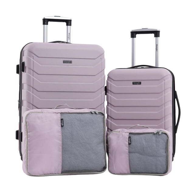 Juego de equipaje Wrangler Miami de 4 piezas de color lila bruñido con cubos
