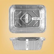 PLASTICPRO Aluminum Foil Baking Pans 7 x 10'x 3 Oblong Tin Foil Cake Pan for Ovens