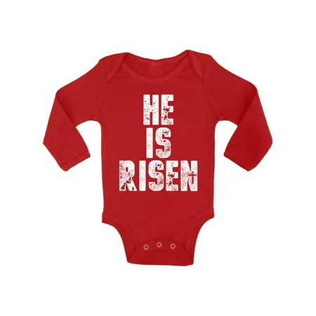 

Awkward Styles He is Risen Baby Bodysuit Long Sleeve One Piece for Newborn Baby Christian Clothes for Baby Boys Christian Bodysuits for Baby Girls Jesus Clothing for Baby Kids He is Risen One Piece
