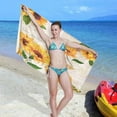 thumbnail image 6 of Dreamtimes Sunflower Beach Towel,Absorbent Quick Dry Sport Towel Oversized Lightweight Soft Bath Towel for Travel Sports Pool Swimming Bath Camping 31x71in, 6 of 7