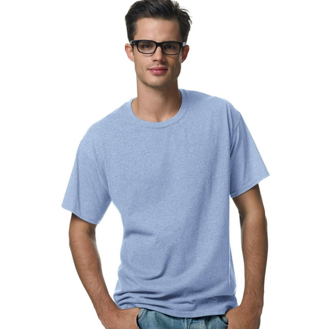 Hanes 5170 Comfortblend Ecosmart T-Shirt à Col Rond pour Hommes Taille 3X, Bleu Pâle.
