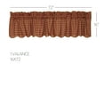 thumbnail image 5 of VHC Brands Burgundy Check Primitive 16"x72" Valance Red Rod Pocket Cotton Kitchen Window Curtains, 5 of 5
