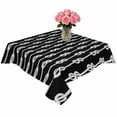 thumbnail image 2 of Black Knot Table Cloth Waterproof Tablecloths, Nautical Striped Monochrome Ocean Tablecloth Dining Table Cover for Kitchen Party Tabletop Outdoor, Square Tablecloth 60x60 Inch, 2 of 9