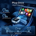 thumbnail image 6 of 2-in-1 Wireless CarPlay Adapter for iPhone & Android Auto Adapter, USB-A/Type-C, Plug&Play ， Wired to Wireless, iPhone Android, 1000+ Vehicles, 6 of 7