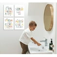 thumbnail image 4 of 4Pcs Funny Kids Bathroom Canvas Wall Art Toddler Kids Boys Girls Baby Poster Prints for Nursery Toilet Bathroom Washroom Rules Word Pictures Wall Decor, 4 of 6