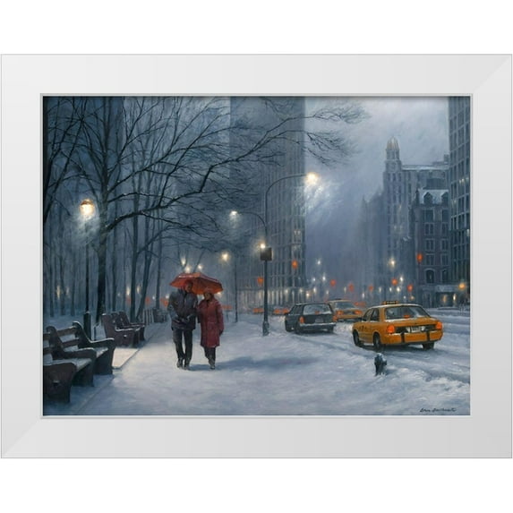 Braithwaite, Bruce 14x11 White Modern Wood Framed Museum Art Print Titled - Celestial Broadway