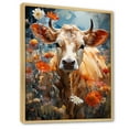 thumbnail image 2 of Designart "Natures Mosaic Cow " Animals Floater Framed Canvas Art Print, 2 of 7