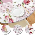 thumbnail image 4 of Pioneer Flower Floral Print Pattern Round Fitted Tablecloth with Elastic Edge,Dining Table Cover Waterproof,Outdoor Round Tablecloth for Camping,Dining,Indoor and Outdoor, 4 of 7