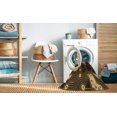 thumbnail image 2 of Ahgly Company Machine Washable Indoor Square Transitional Light Brown Area Rugs, 5' Square, 2 of 7